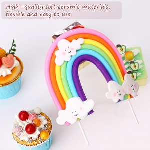 Decoración para Pastel de Arcoíris Colorido, Adorno para Pastel de Cumpleaños Infantil - Product Image 3
