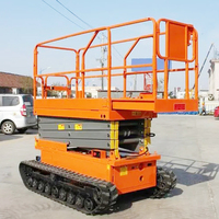 Plateforme élévatrice mobile à ciseaux en acier inoxydable chinois haute performance, électrique, sur chenilles en aluminium, pour la gestion mobile en intérieur