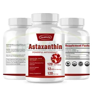 Healthife OEM Haematococcus Pluvialis Extrakt Öl Astaxanthin Kapseln