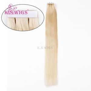 Extensions de cheveux KSWIGS Premium Classic Tape Ins, cheveux humains vierges, lisses et soyeux, invisibles, cuticules intactes, qualité salon. - Product Image 2