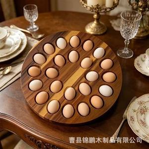 Wooden Egg Tray 24 Compartment Freshness Preservation <b>Kitchen</b> Storage Shandong Made - Product Image 1