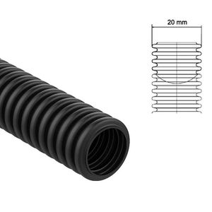Tubo Corrugado Flexible de 20 mm x 50 m sin Tirador de Cables para Uso Eléctrico, Modelo C9100 - Product Image 1