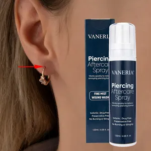 VANERIA Ear <strong>Piercing</strong> Aftercare <strong>Solution</strong> <strong>Piercing</strong> Spray Specialists to Cleanse Calming Tattoo Aftercare for <strong>Body</strong> and Ear <strong>Piercing</strong> - Product Image 1