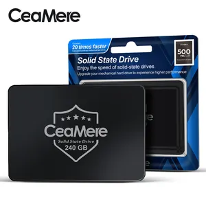 CeaMere 100 Buah Sata Disk 2.5 Inci Ssd 120Gb Kecepatan Tulis 500MB/Dtk ~ 600MB/Dtk Hard Drive Hitam 120Gb