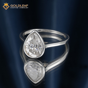 Goldleaf Custom Luxury Heart Cut Moissanite Engagement <b>Ring</b> <b>925</b> Sterling <b>Silver</b> Bezel Setting Wedding Diamond <b>Ring</b> - Product Image 5