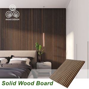 무무 하드우드 오크 바닥재 드리프트우드 장식 슬랫형 모던 룸 디자인 목재 벽 패널 (나무 벽용) - Product Image 2