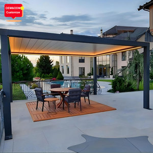 Pérgolas Bioclimáticas <span class=keywords><strong>de</strong></span> Aluminio Impermeables <span class=keywords><strong>con</strong></span> Recubrimiento en Polvo, Pérgola Exterior, Gazebo y Pabellón <span class=keywords><strong>con</strong></span> <span class=keywords><strong>Cortinas</strong></span> Laterales y Calefactores - Product Image 5