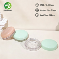 Nouvelle boîte à poudre libre transparente ronde 5G personnalisée pour fard à paupières, emballage portable pour cosmétiques en crème