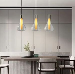 Venta al por mayor Industrial LED llama colgante para comedor lámpara colgante de cristal rojo - Product Image 5