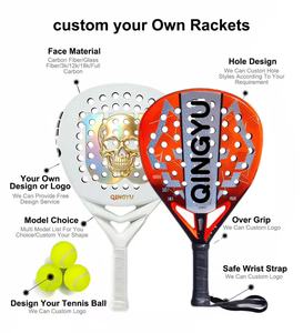 Raquetas de Pádel Qingyu Sport de Alta Calidad, 3K 12K 18K, de Carbono, Personalizadas, con Forma de Diamante, para Niños - Product Image 2