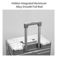 Valise rigide en alliage d'aluminium pleine alliage, durable, avec serrure TSA, roues pivotantes silencieuses à 360°, pour voyages d'affaires, bagage à main