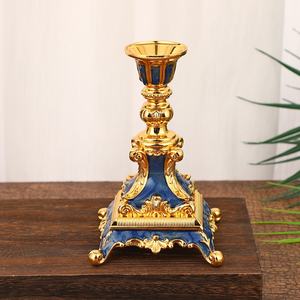 Bougeoir à tête unique classique de style européen Décor de mariage à la maison Tour Eiffel Paris pour la base de bougie de la Saint-Valentin - Product Image 1