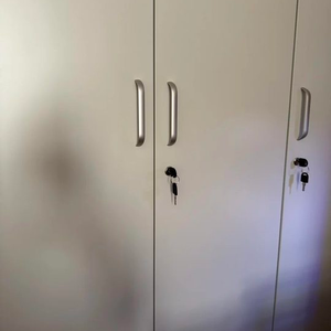 Tủ quần áo bằng thép trắng kép với các tính năng dễ lắp ráp tủ quần áo công suất lớn với các tùy chọn treo và ngăn kéo - Product Image 6