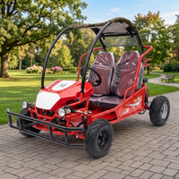 Kart électrique 2 places tout-terrain avec moteur brushless 500W, batterie 20Ah*2 et auvent camouflage pour parcs d'attractions et centres de villégiature