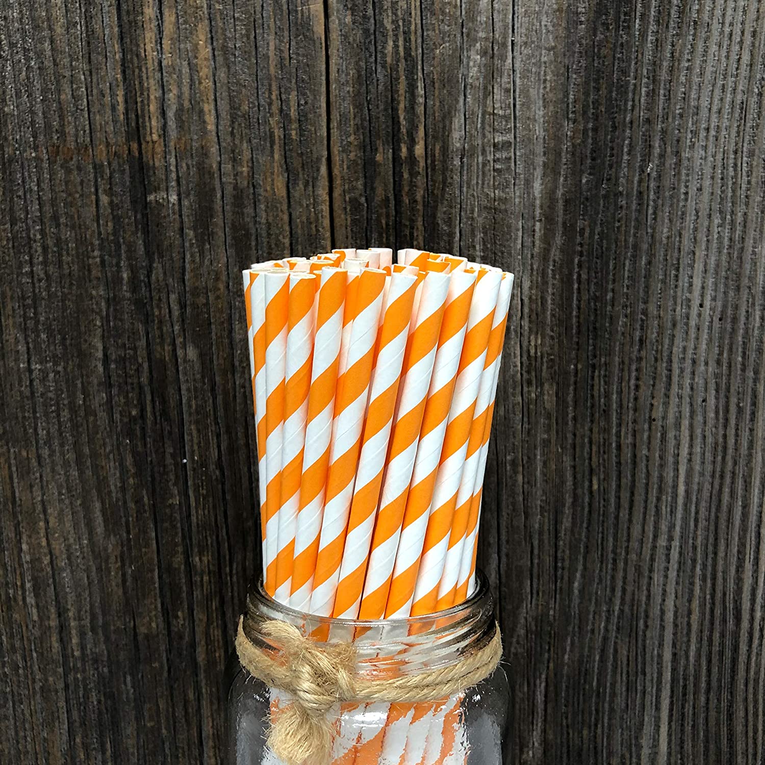 Food Grade Disposable Biodegradable Striped Paper Straws Customized Color & Logo 6mm Diameter Environmentally Friendly