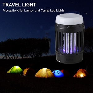 3-en-1 Lampe moustique étanche intérieur/extérieur USB Rechargeable Home Camping Gnats Flying Trap Killer Zapper Moths Mosquitoes - Product Image 3