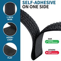 Bande de boucle en nylon robuste Ruban de fixation souple double face avec élasticité et résistance à la chaleur Boucle à crochet latérale