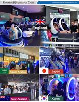 Simulateur de cinéma dôme immersif 360° avec plateforme de mouvement six axes et projection à 240 degrés pour parcs d'attractions intérieurs et centres de divertissement familial