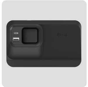 Portapenne da Scrivania con Logo Luminoso LED, Caricatore Wireless e Supporto per Telefono - Product Image 4