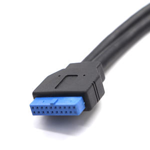 สาย20Pin IDC ตัวเมียมุมมองด้านขวา19พินสายต่อเมนบอร์ดทองแดงบริสุทธิ์สำหรับคอมพิวเตอร์ความเร็วสูงจากโรงงาน - Product Image 5