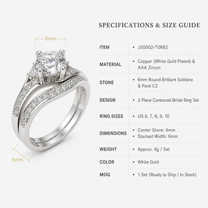 Anelli di Coppia per Proposta di Matrimonio e Regali di Anniversario per Donne e Uomini con Incastonatura a Quattro Punte e Design Semplice - Product Image 5