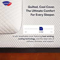 Matelas en mousse à mémoire de forme haute densité pour chambre d'hôtel moderne, disponible en tailles simple, double, queen et king – Commandez en ligne