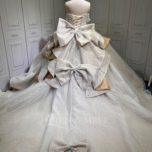 Perles lourdes Perles Robe <span class=keywords><strong>De</strong></span> Bal <span class=keywords><strong>De</strong></span> Luxe Robes <span class=keywords><strong>De</strong></span> Mariée Robe <span class=keywords><strong>De</strong></span> Mariée Princesse Fluffy Paillettes Robes <span class=keywords><strong>De</strong></span> Mariée Lsmu83 - Product Image 2