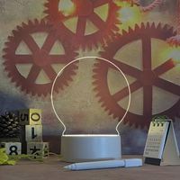 Tableau d'affichage en acrylique DIY avec lumière LED nocturne alimentée par USB, stylo inclus - Utilisation en chambre à coucher, intensité réglable