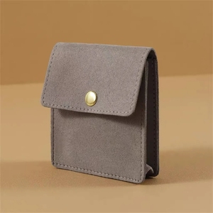 Fashion Jewelry Sets Custom Velvet Bags Gift Jewelry Organizer Suede Microfiber Jewelry Pouch with logo for Earrings Packaging - Product Image 3