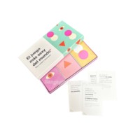 Jeux de cartes publicitaires brillants personnalisés à thème familial, 3 jeux, écologiques et recyclables, en espagnol, dans une élégante boîte en papier