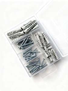 66 pièces Kit d'ancres et goujons de fixation pour cloisons sèches, plaques murales creuses et carreaux, avec goujons en nylon et <span class=keywords><strong>vis</strong></span> à percussion - Product Image 3