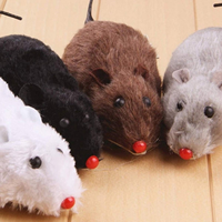 Juguetes Interactivos de Simulación: Ratones de Peluche con Mecanismo de Relojería para Gatos, Juguetes de Rata para Mascotas