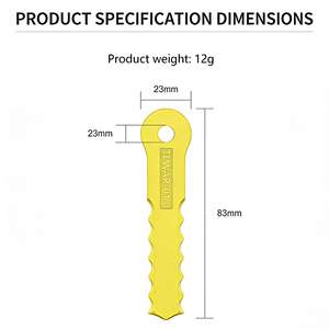 Lame de rechange TLWAR-01 70289A pour tondeuse à gazon sans fil hybride Weed Warrior PivoTrim Ugly Head Craftsman, ABS jaune - Product Image 4