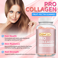 Herborigen OEM Private Label Soins de la peau Collagène Peau claire Lisse Anti-âge Pro Collagène Gummies