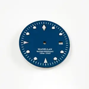 Factory Custom 28.5mm Calendar Window Luminous Mechanical Watches Dial Parts NH35 Accessories brass Watches Face