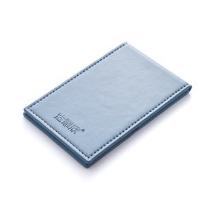 Wholesale Portable Blue PU Leather Luxury Folding <b>Rectangle</b> Makeup Folding <b>Mirror</b> - Product Image 4