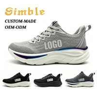 Fabricant de baskets pour hommes avec logo personnalisé, OEM, absorption des chocs, patch en caoutchouc EVA, chaussures de sport décontractées