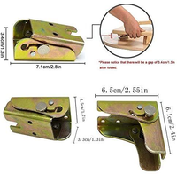 Charnières pliantes, pieds de lit avec verrouillage pliant, table extensible, quincaillerie de charnière, supports d'étagère pour pieds de table, supports pliants