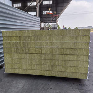 Paneles Sándwich de Lana para Casas Contenedor a <span class=keywords><strong>Precio</strong></span> Económico, 75 mm de Espesor, Aislamiento Acústico, Paneles de Pared Exteriores Impermeables para Construcción - Product Image 5