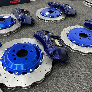 Étrier de frein à six pistons bleu marine HSL et disque de frein à perforations marquées avec disque adaptateur pour Citroën C4L C5 <span class=keywords><strong>C3</strong></span> Picasso C5 X - Product Image 2