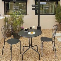 Conjunto de Muebles de Jardín para Patio, Mesa y Sillas de Hierro, para Exteriores, Camping, Té, Jardín, Cafetería, Restaurante, Uso Doméstico