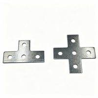 Connecteur de montage PV en forme de T à 4 trous, joint en aluminium pour support solaire, adapté au système de fixation de panneaux solaires