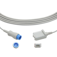 Câble adaptateur SpO2 de haute qualité en TPU, 2,2 mètres, câble d'extension médical SpO2 pour moniteurs patient