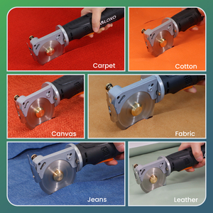 VLOXO Tijera Eléctrica Inalámbrica de 12V para Cartón, Cortador de Cuchilla Redonda de 90mm, Máquina Recortadora de Láminas de Embalaje de 25mm, Modelo 6090 - Product Image 4