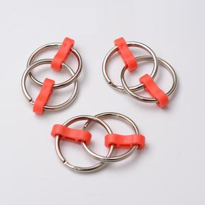 Mainan Rantai Sepeda Flippy Roller untuk Menghilangkan Stres Grosir 30Mm Spinner Tangan Logam Berwarna-warni Gantungan Kunci Fidget Mainan Promosi - Product Image 1