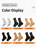 Chaussettes de compression de soutien de la cheville, chaussettes de fitness d'extérieur à bout ouvert, manchons de protection athlétique pour hommes et femmes