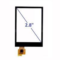 Panel Táctil Capacitivo Industrial de 2.8 Pulgadas, Directo de Fábrica ODM OEM, MOQ Pequeño, Personalizado, 10 Puntos, USB, Vidrio, Resistente al Agua