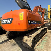 Excavadora de cadenas Doosan DH220LC-7 de segunda mano de alta potencia, 22 toneladas, motor de 110 kW, bajo consumo de combustible, lista para envío, para movimiento de tierras y minería