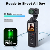 Kamera Aksi Olahraga 4K Terlaris Layar 2.0 Inci 180 °   Kamera Vlog Gimbal Sudut Lebar Dengan Pelacakan AI Untuk Aktivitas Luar Ruangan