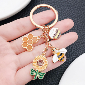 <strong>2026</strong> <strong>New</strong> Sunflower Honeycomb Honey Jar Bee Keychain Creative Bag Personalized Keychain Pendant - Product Image 1